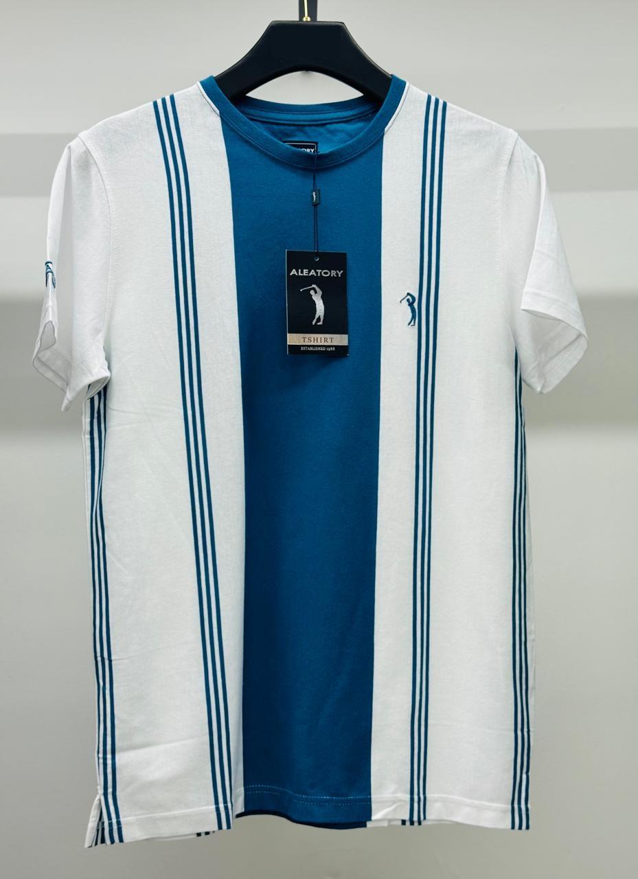 Camiseta Aleatory Original Listrada - Azul e Branco