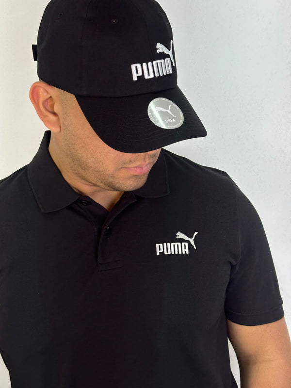 Polo PUMA Logo - Preta