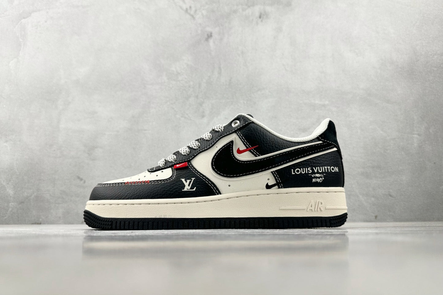 Tênis Nike Air Force 1 Low x Louis Vuitton (Curated by Nigo) - Virgil Black & White