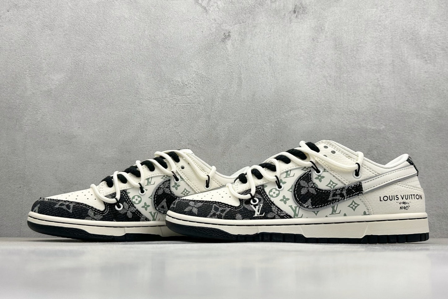 Tênis Nike Dunk Low x Louis Vuitton (Curated by Nigo) - Edition Black Denim