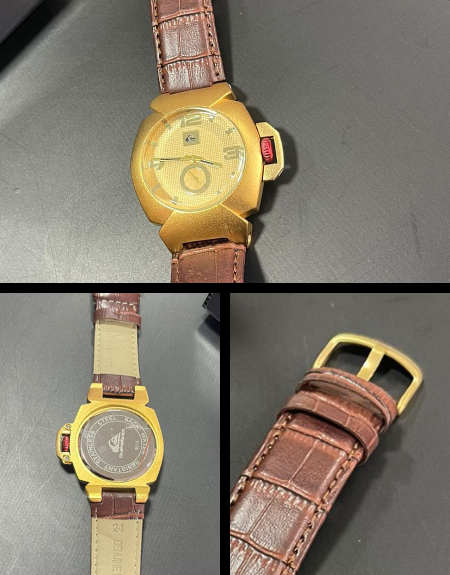 Relógio Quiksilver The Foxhound Leather - Dourado