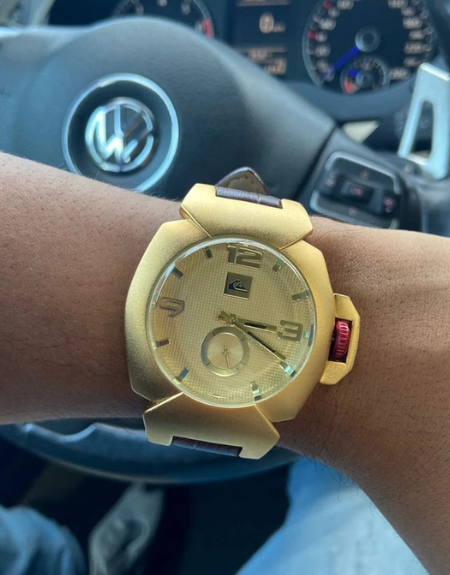 Relógio Quiksilver The Foxhound Leather - Dourado