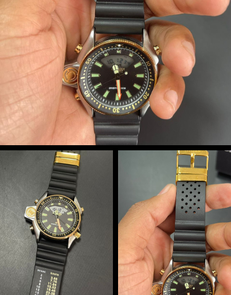 Relógio Citizen Aqualand Promaster - Preto com Prata e Dourado