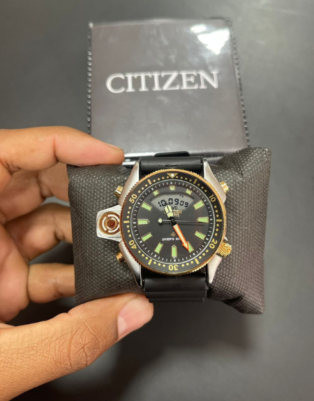Relógio Citizen Aqualand Promaster - Preto com Prata e Dourado