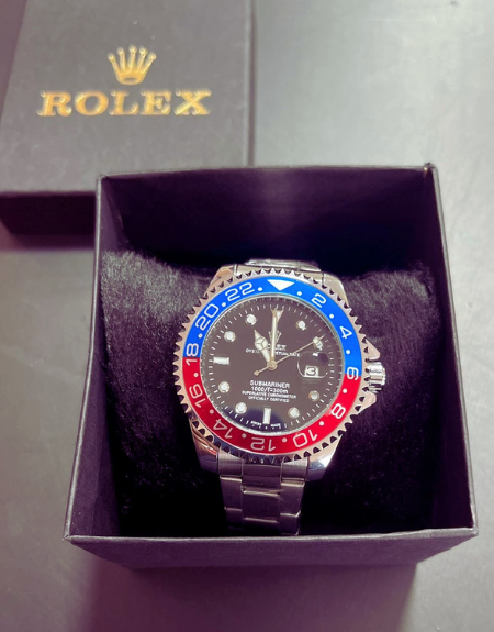Relógio Rolex Submariner - Azul e Vermelho