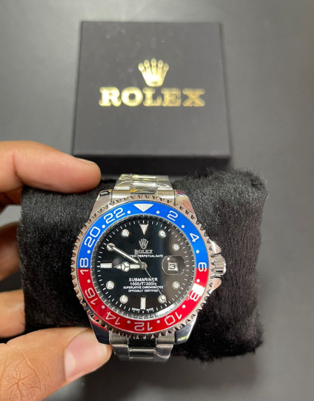 Relógio Rolex Submariner - Azul e Vermelho