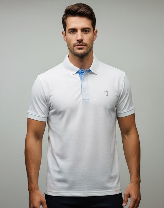 Camisa Polo Aleatory Lisa - Branco