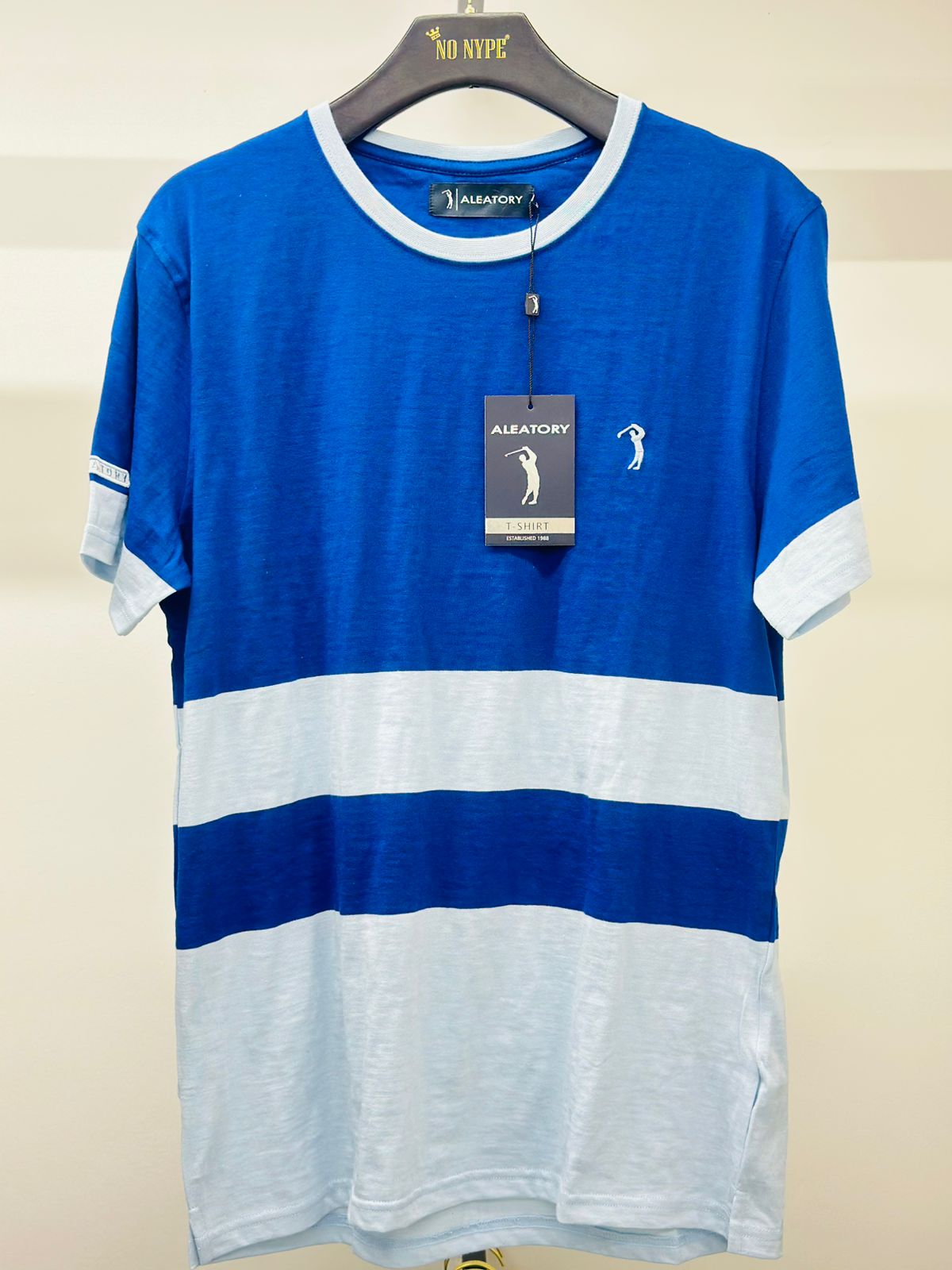 Camiseta Listrada Aleatory Campbell  - Azul Royal