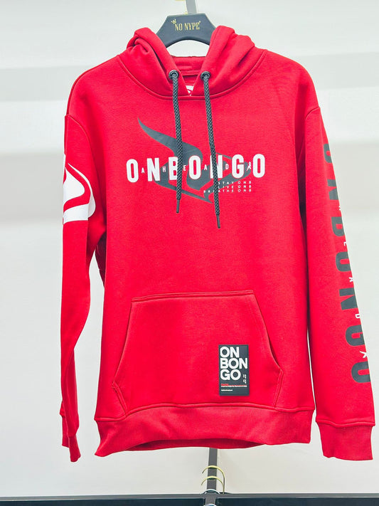 Moletom Onbongo Canguru Fechado Recortado - Vermelho