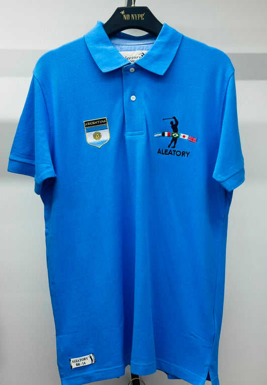 Camiseta Polo Aleatory - Azul