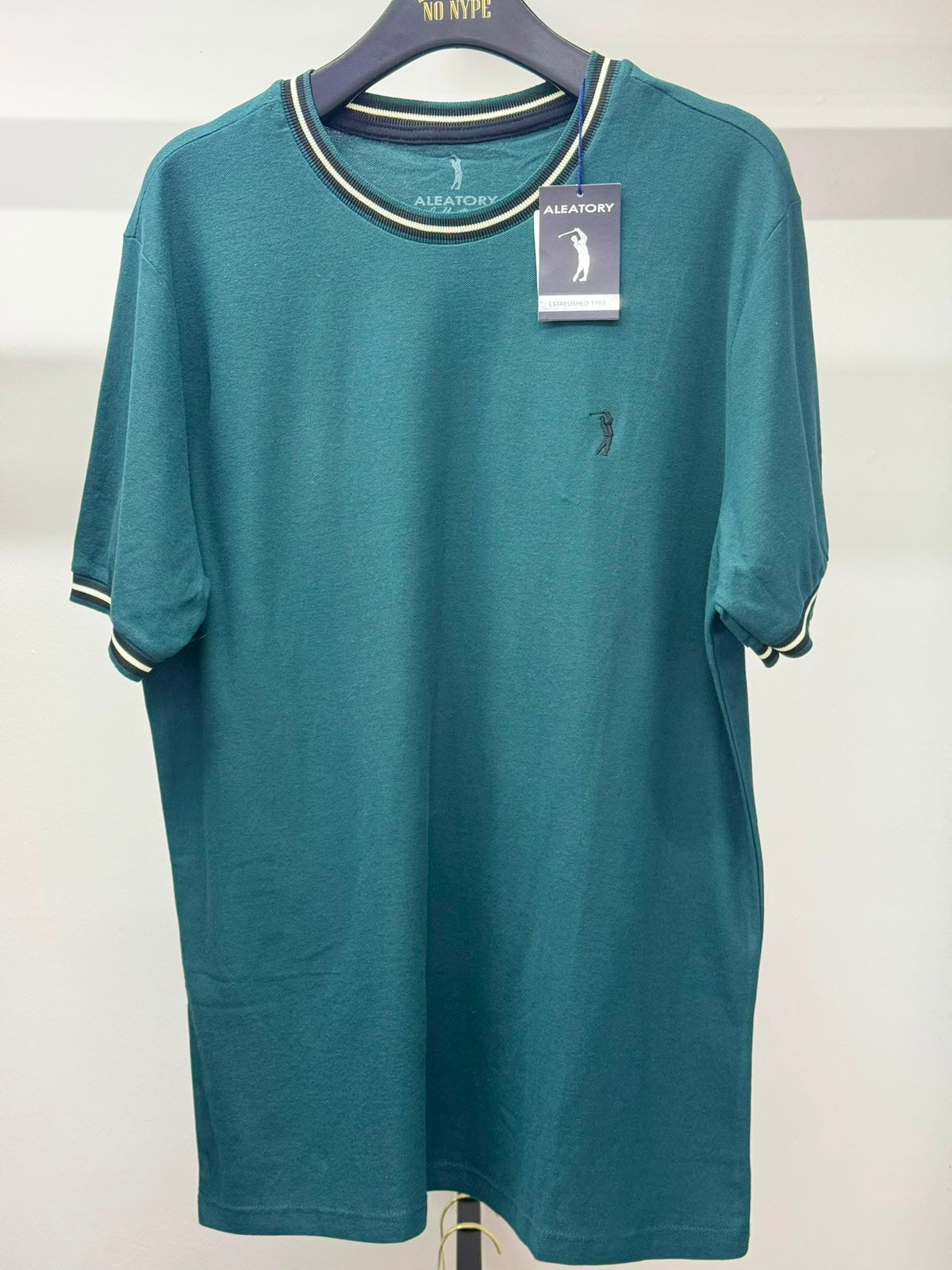 Camiseta Listrada Aleatory  - Teal