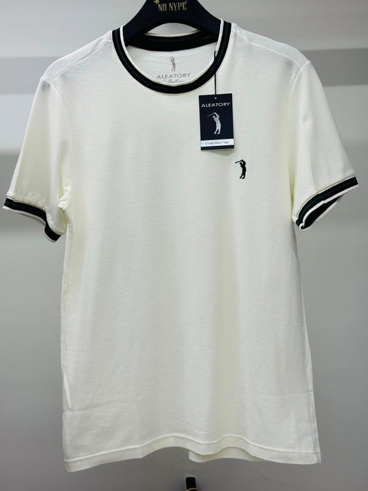 Camiseta Listrada Aleatory  - Branca