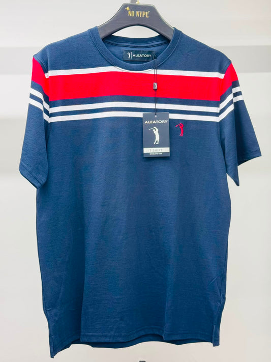 Camiseta Aleatory Listrada Barnes - Marinho
