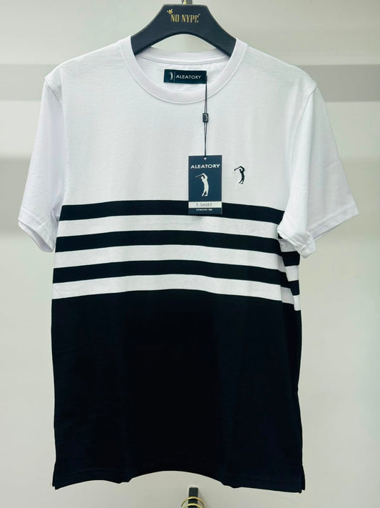 Camiseta  Aleatory Listrada Jones - Preta