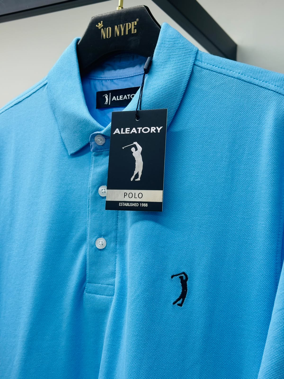 Camisa Polo Aleatory Lisa - Azul