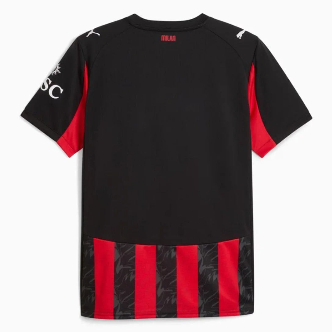 Camisa Milan Oficial Away 25/26 - Modelo Torcedor - Preto e Vermelho