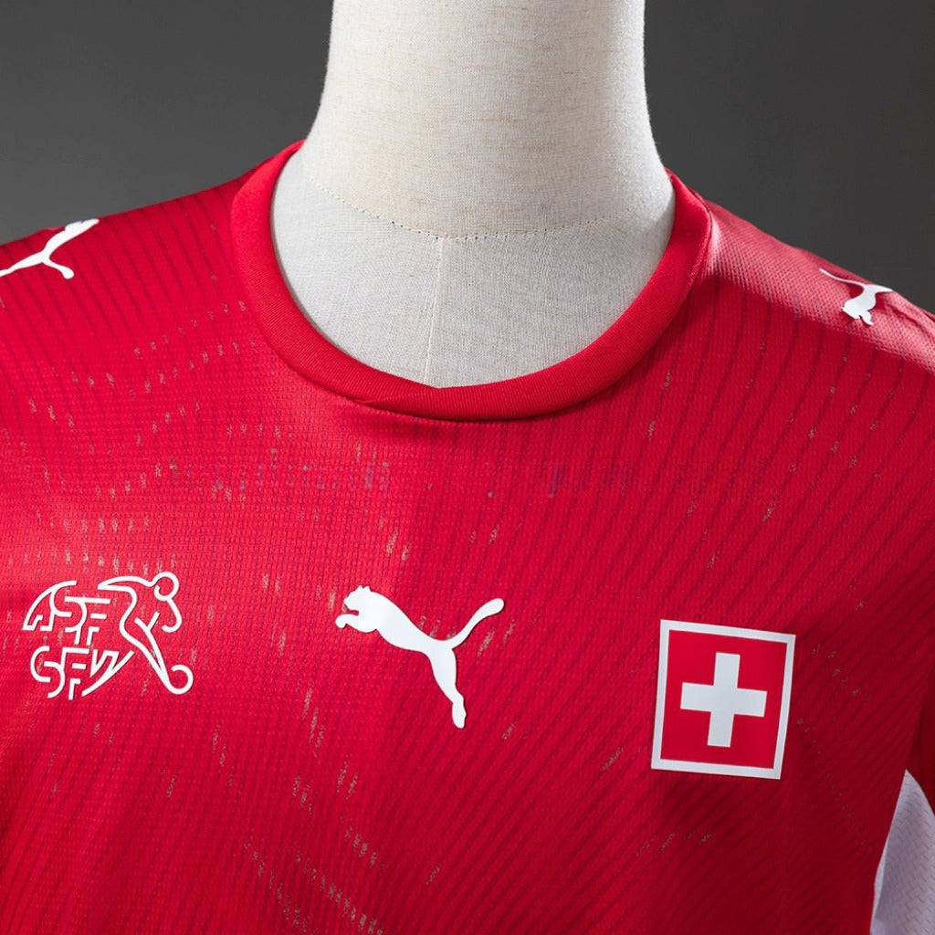 Camisa Seleção Suíça - Copa do Mundo 2026  - Modelo Torcedor - Vermelha