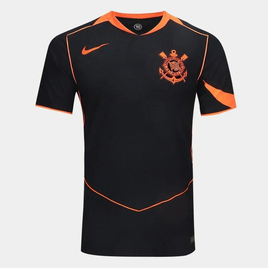 Camisa Corinthians 25/26 - Modelo Torcedor - Preto e Laranja