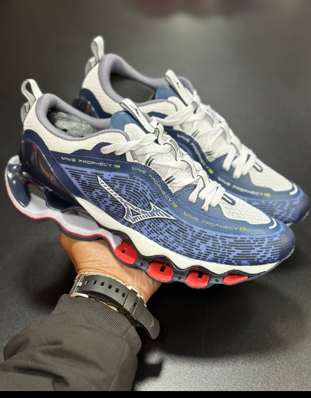 Tênis Mizuno Wave Prophecy 13 - Azul/Vermelho