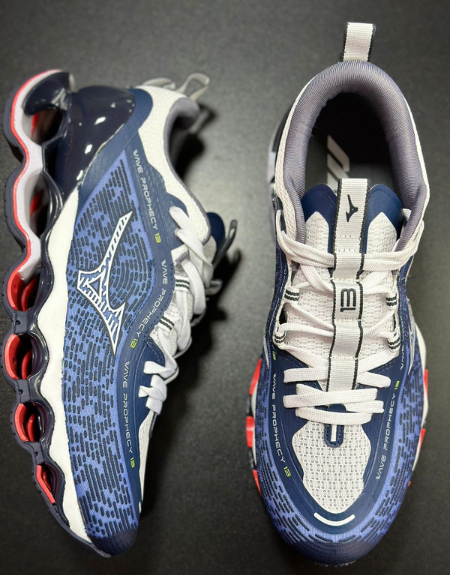 Tênis Mizuno Wave Prophecy 13 - Azul/Vermelho