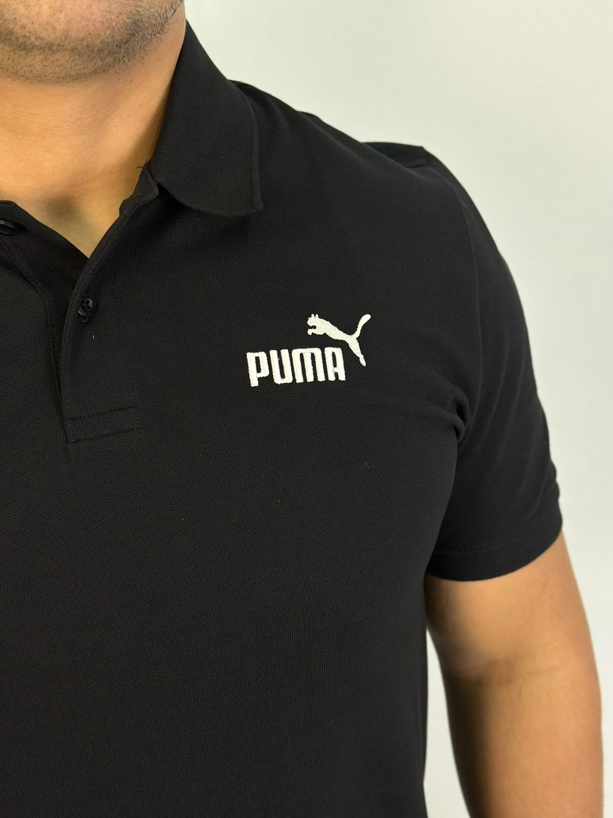 Polo PUMA Logo - Preta
