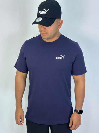 Camiseta PUMA Logo - Azul Marinho