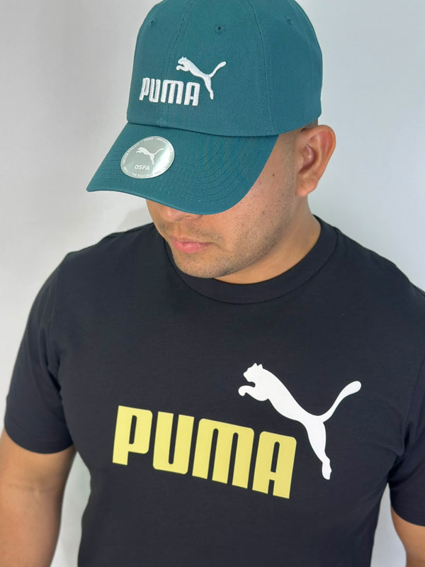 Camiseta PUMA Logo Dourado - Preta