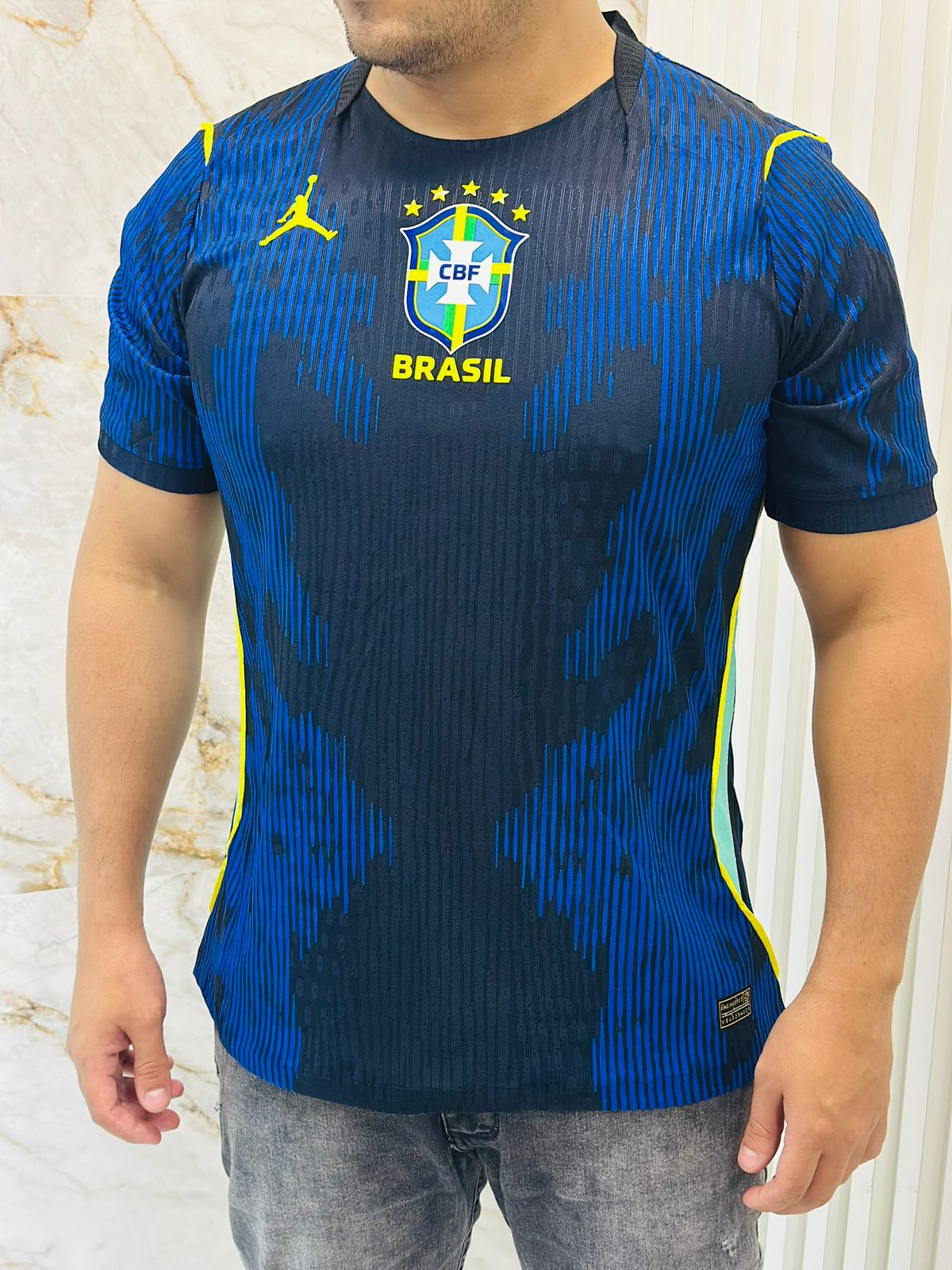Camisa Seleção Brasileira - Copa do Mundo 2026  - Modelo Jogador - Azul